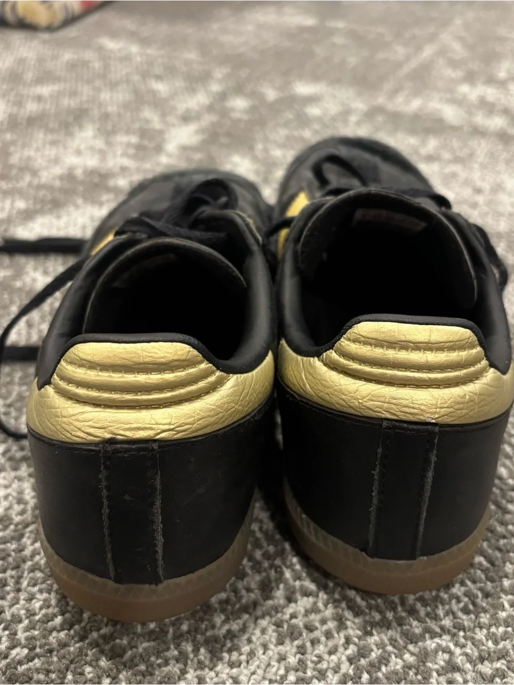 Adidas Messi x Samba J 'Black Gold' Sneakers Mens U.S. 6